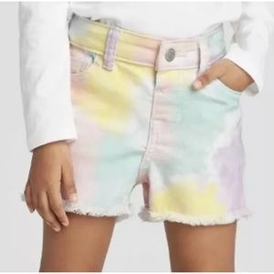 Cat & Jack Shorts Tie Dye rainbow girls
